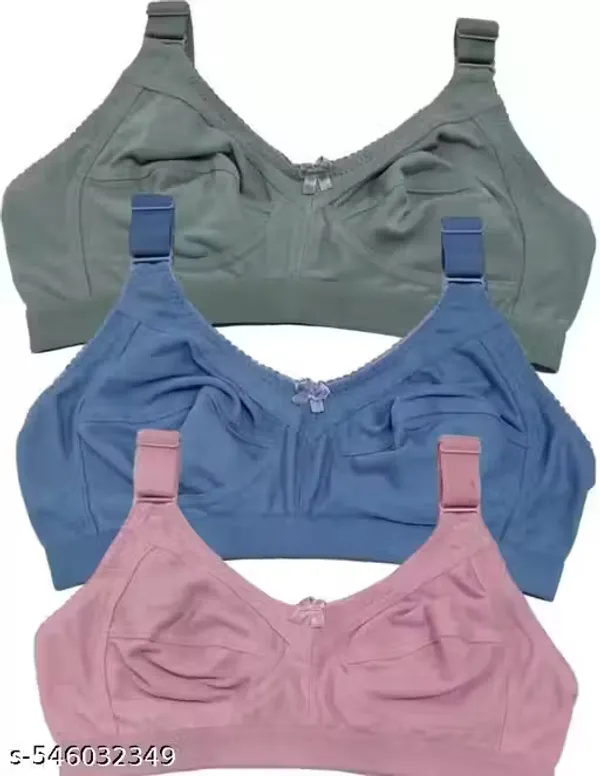 Klowila_Fashion__Women's_Cotton_Blend_Minimizer_C_Cup_Non-Padded_Heavy_Bust_Full_Coverage_Non-Wired_Seamless_T-Shirt_Bra_Combo_Pack_of_3