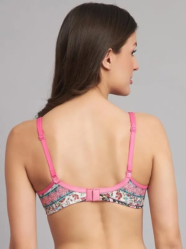 Klowila_Fashion___Women's_Cotton_Blend_Lightly_Padded_Non-Wired_Floral_Printed_T-Shirt_Bra_Combo_Pack_Of_2