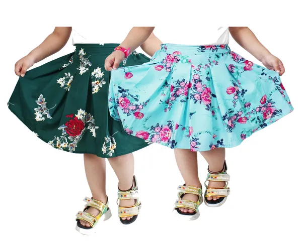 Klowvila_Fashion_Kids_Polycrape_casual_Pack_of_2_Skirt