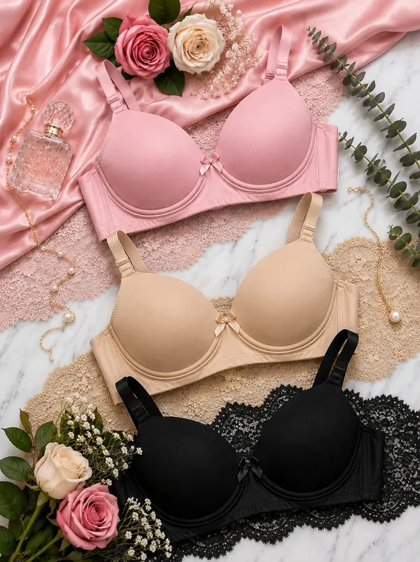 Klowvila_Fashion_Light_Padded_3_Pc_Bra_Combo_I_Padded_Bra_I_Cotton_Bra_I_Girls_Innerware_I_Undergarment_(_Pack_of_3pcs_)
