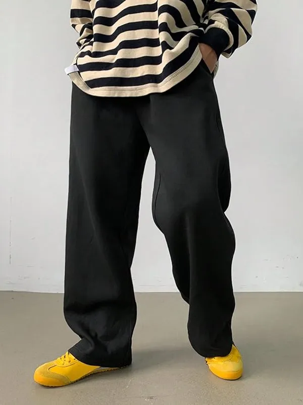 Klowvila_Fashion_Men's_Trouser–Loose_Fit_Polycotton_with_Elastic_Waistband_&_Pockets