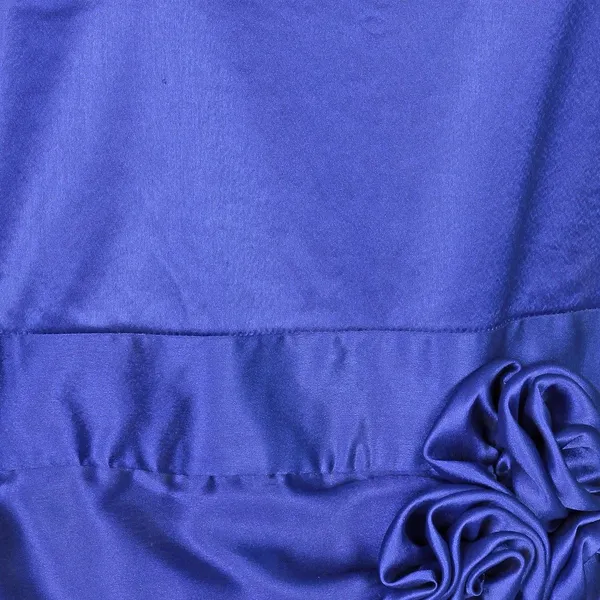 Blue_Satin_Cotton_Linen_Cotton_Blend_Premium_Gown_Dress_For_Girls