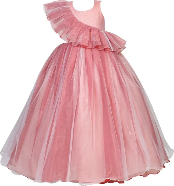 White_Satin_Cotton_Linen_Cotton_Blend_Premium_Gown_Dress_For_Girls