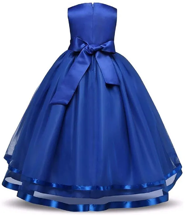 Royal_Blue_Satin_Cotton_Blend_Premium_Gown_Dress_For_Girls