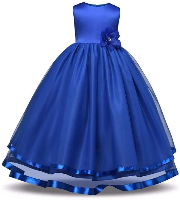 Royal_Blue_Satin_Cotton_Blend_Premium_Gown_Dress_For_Girls