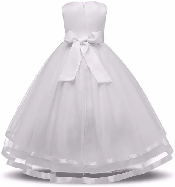 White_Satin_Cotton_Blend_Premium_Gown_Dress_For_Girls