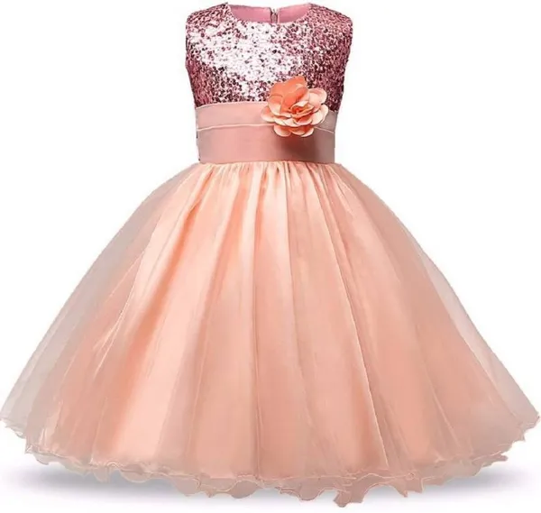 Peach_Satin_Cotton_Blend_Premium_Gown_Dress_For_Girls