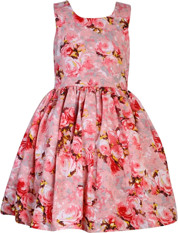 Peach_Crepe_Premium_Fit_And_Flare_Dress_For_Girls
