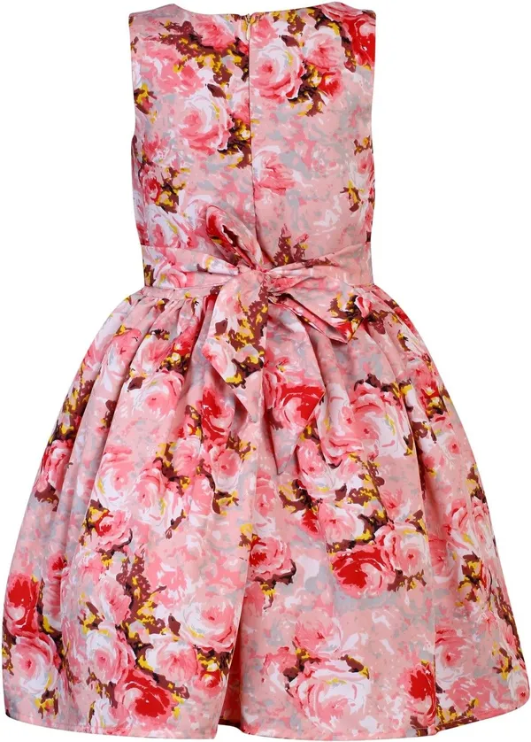 Peach_Crepe_Premium_Fit_And_Flare_Dress_For_Girls