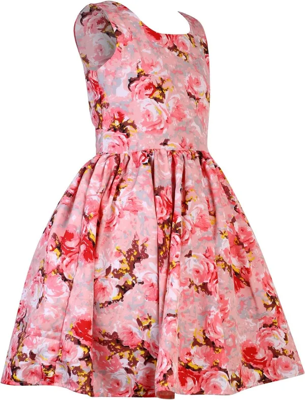 Peach_Crepe_Premium_Fit_And_Flare_Dress_For_Girls