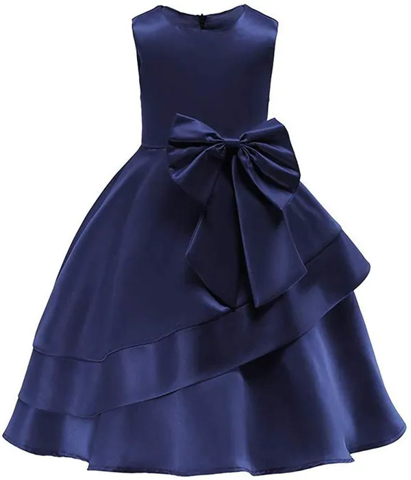 Navy_Blue_Silk_Blend_Premium_Gown_Dress_For_Girls