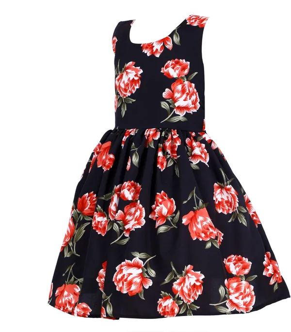 Multicolor_Crepe_Premium_Fit_And_Flare_Dress_For_Girls