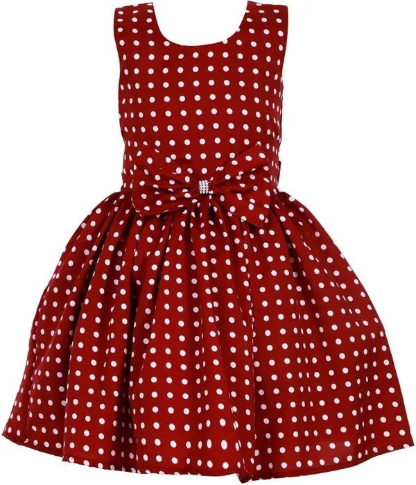 Maroon_Crepe_Premium_Fit_And_Flare_Dress_For_Girls