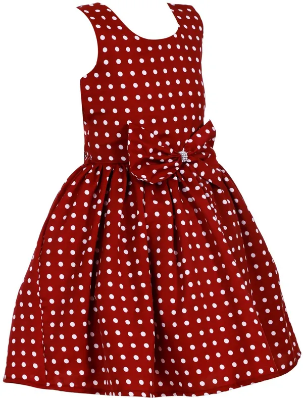 Maroon_Crepe_Premium_Fit_And_Flare_Dress_For_Girls