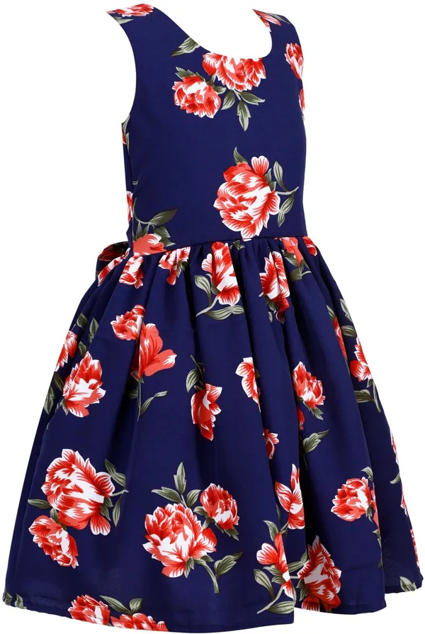 Navy_Blue_Crepe_Premium_Fit_And_Flare_Dress_For_Girls