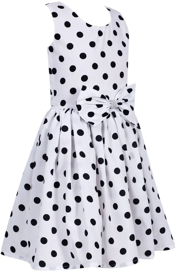 White_Crepe_Premium_Fit_And_Flare_Dress_For_Girls