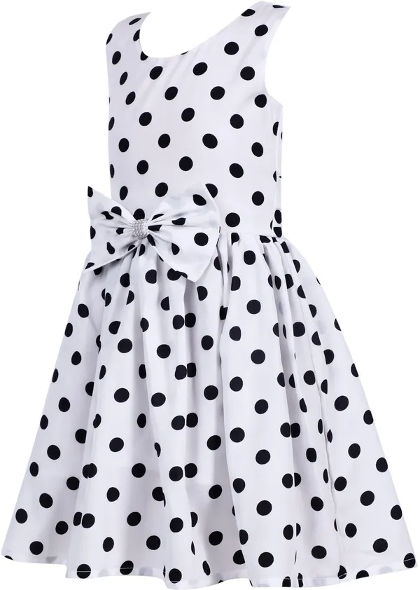 White_Crepe_Premium_Fit_And_Flare_Dress_For_Girls