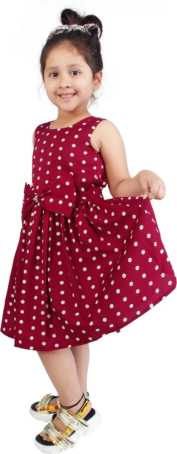 Maroon_Crepe_Premium_Fit_And_Flare_Dress_For_Girls