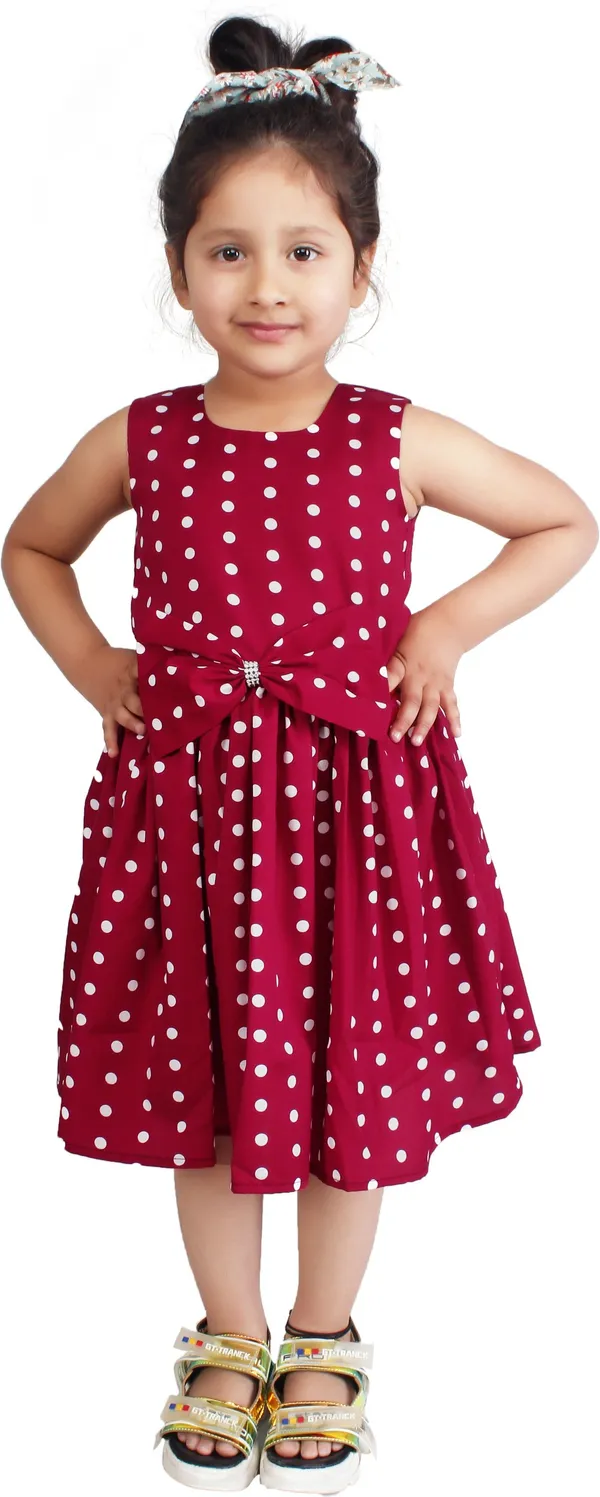Maroon_Crepe_Premium_Fit_And_Flare_Dress_For_Girls