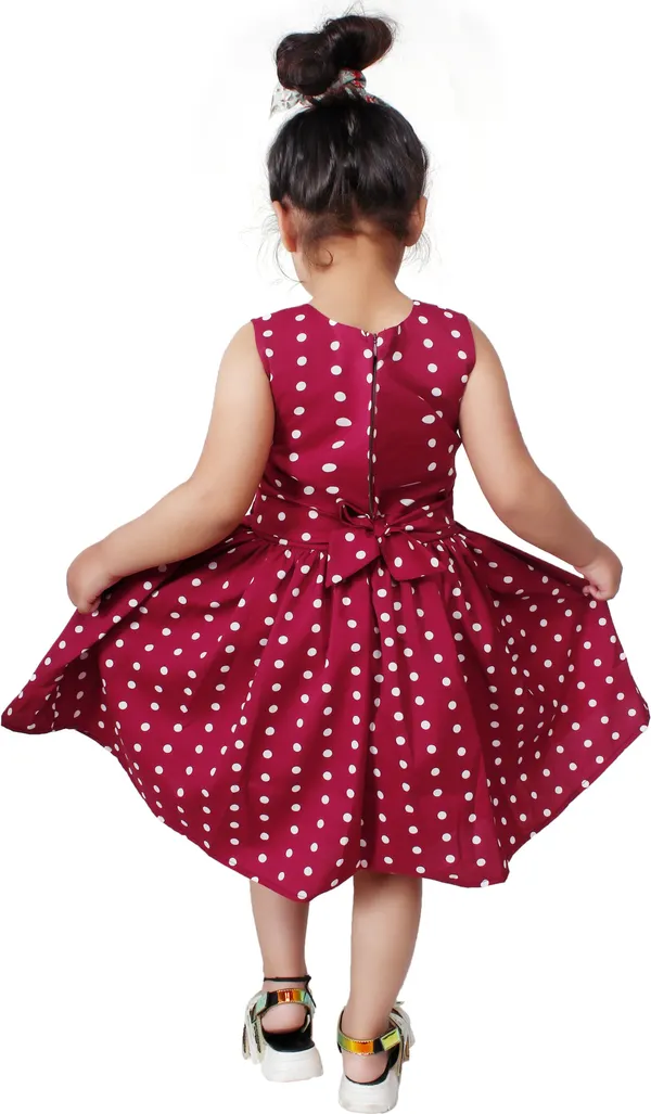 Maroon_Crepe_Premium_Fit_And_Flare_Dress_For_Girls