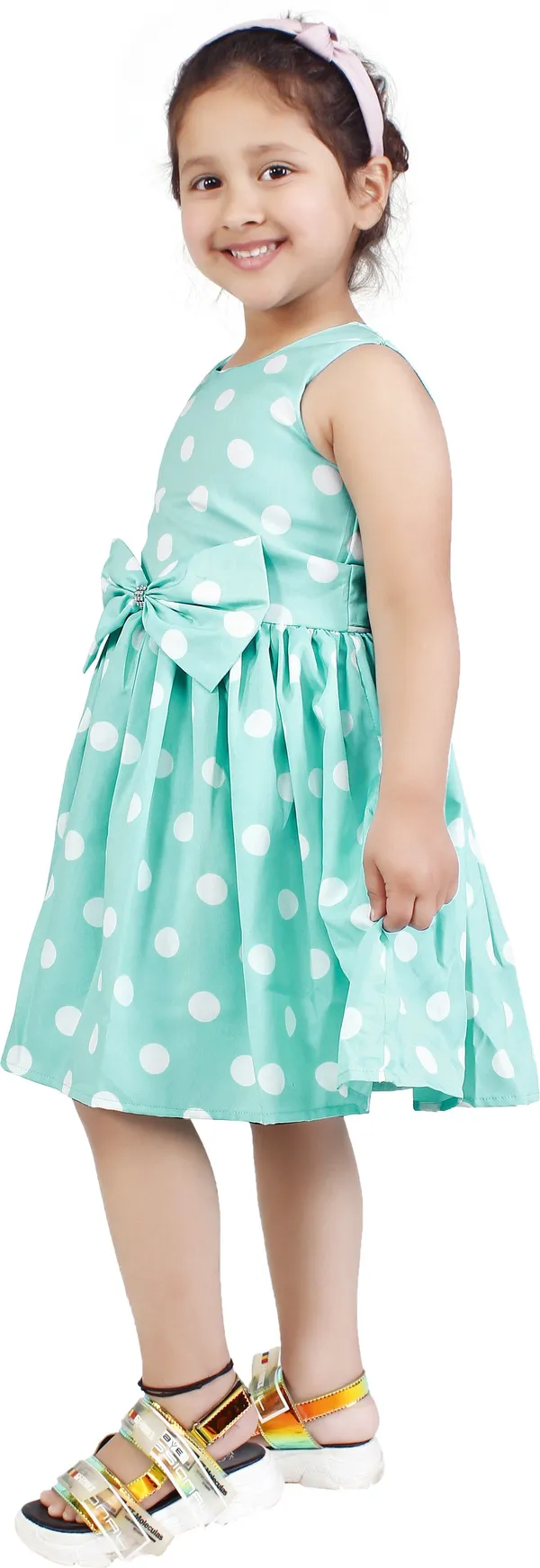 Sea_Green_Crepe_Premium_Fit_And_Flare_Dress_For_Girls