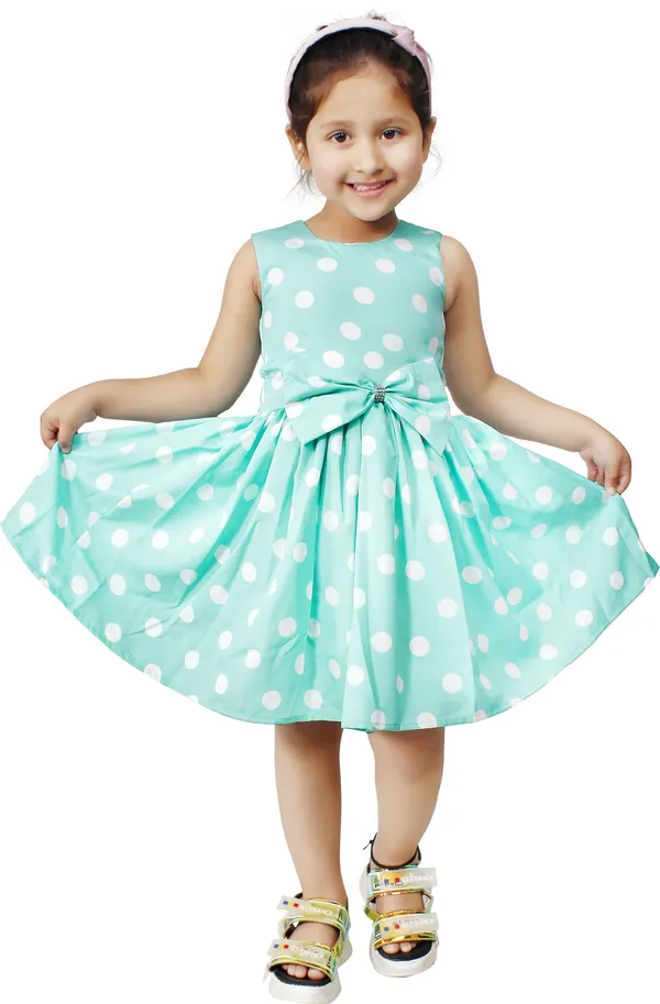 Sea_Green_Crepe_Premium_Fit_And_Flare_Dress_For_Girls