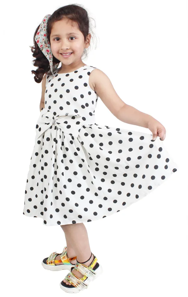 White_Crepe_Premium_Fit_And_Flare_Dress_For_Girls