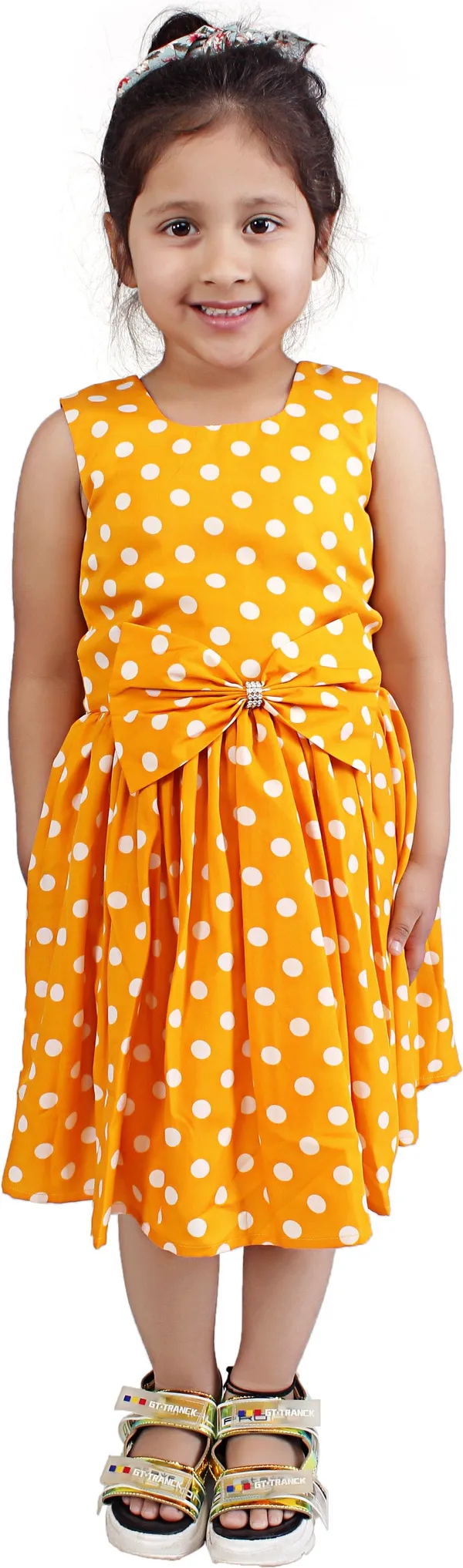 Yellow_Crepe_Premium_Fit_And_Flare_Dress_For_Girls