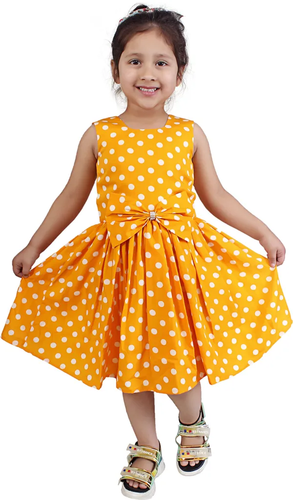 Yellow_Crepe_Premium_Fit_And_Flare_Dress_For_Girls