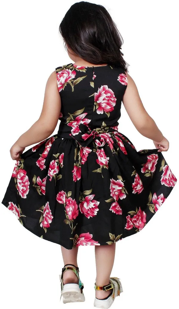 Black_Crepe_Premium_Fit_And_Flare_Dress_For_Girls