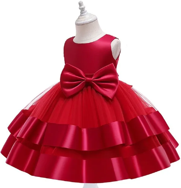 Maroon_Satin_Premium_Fit_And_Flare_Dress_For_Girls