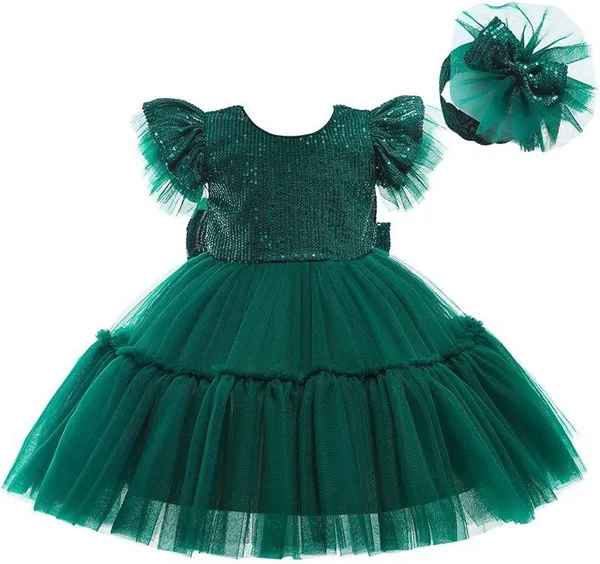 Bottle_Green_Satin_Premium_Fit_And_Flare_Dress_For_Girls