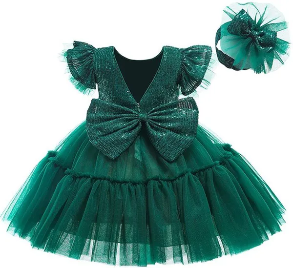 Bottle_Green_Satin_Premium_Fit_And_Flare_Dress_For_Girls