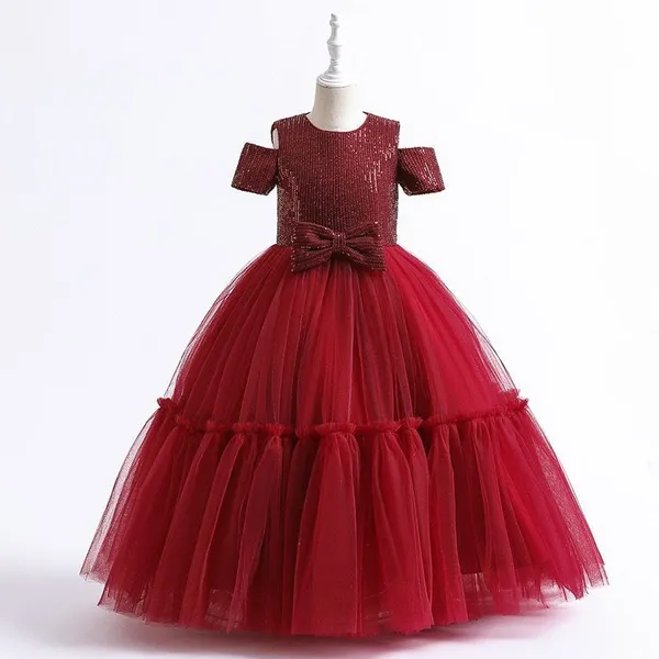 Maroon_Satin_Premium_Fit_And_Flare_Dress_For_Girls