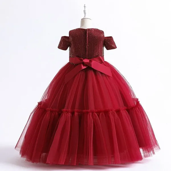 Maroon_Satin_Premium_Fit_And_Flare_Dress_For_Girls