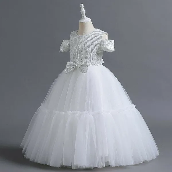 White_Satin_Premium_Fit_And_Flare_Dress_For_Girls