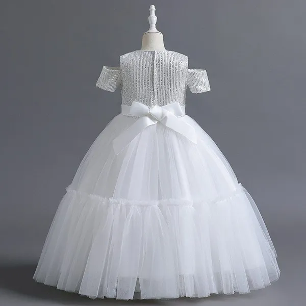 White_Satin_Premium_Fit_And_Flare_Dress_For_Girls