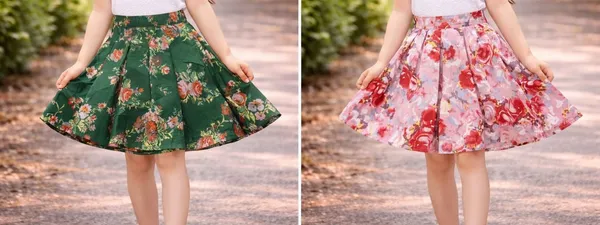 Klowvila_fashion_Kids_Polycrape_casual_Pack_of_2_Skirt