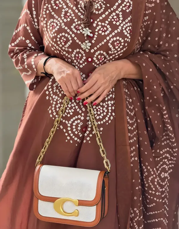 Biba_jaipur_Gangori_Bandhej_Chocolate_Kurta_Set