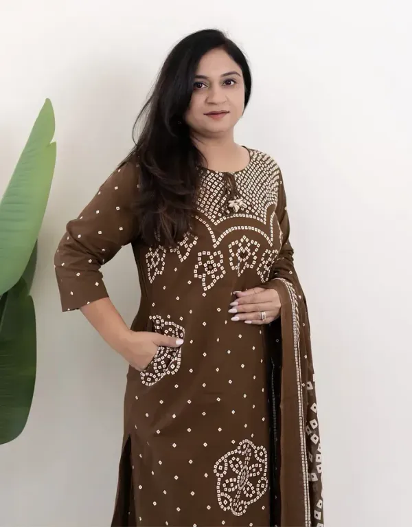 Biba_jaipur_Mocha_Mehfil_Bandhej_Mirror_Work_Cotton_Suit