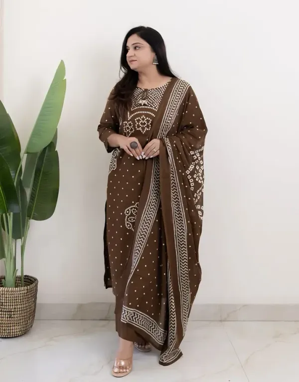 Biba_jaipur_Mocha_Mehfil_Bandhej_Mirror_Work_Cotton_Suit