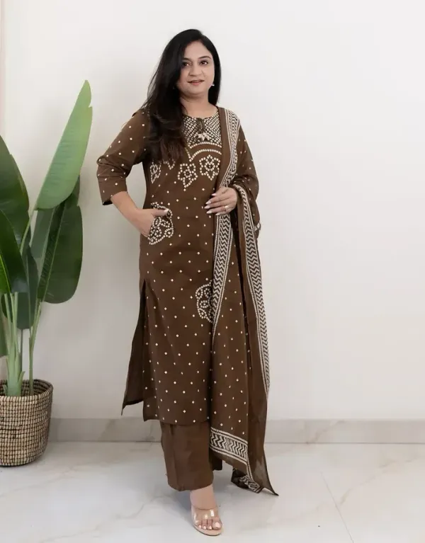 Biba_jaipur_Mocha_Mehfil_Bandhej_Mirror_Work_Cotton_Suit