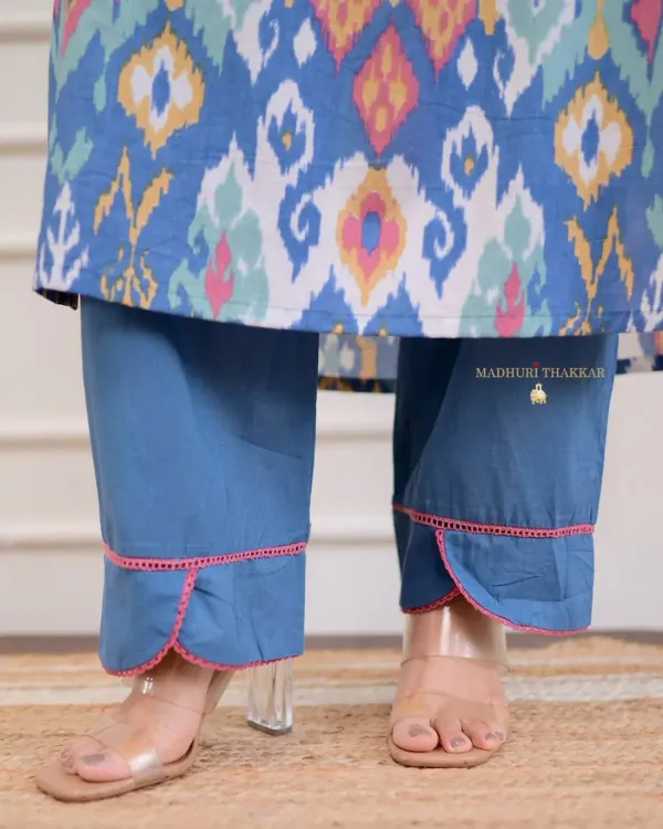 Biba_Jaipur_Blue_Ikat_Printed_Straight_Kurta_Set_with_Pants