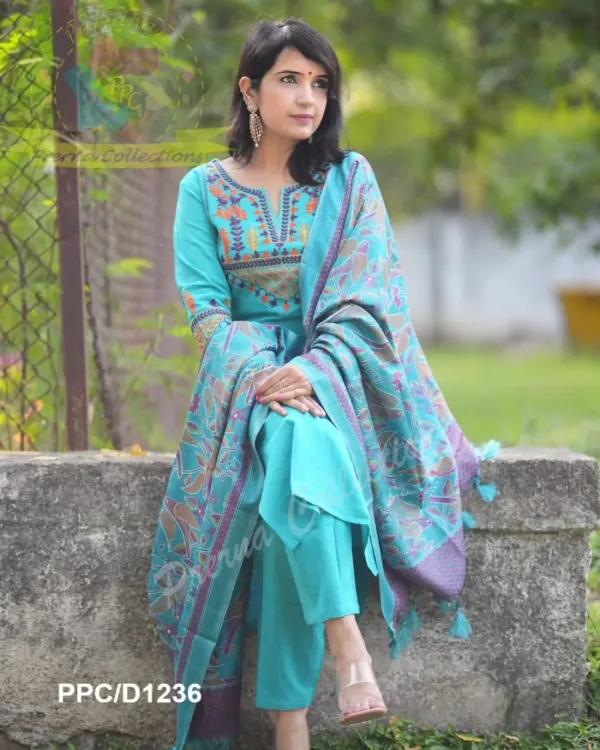 Blue_Cotton_Kurta_Set_For_Women