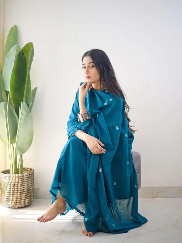 Elegant_Teal_Blue_Mirror_Work_Anarkali_Kurta_Set_with_Dupatta