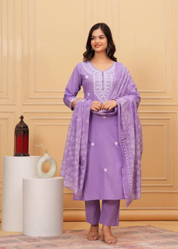 biba_Kurti_Carolina_Blue_Embroidered_Suit_Set_with_Dupatta