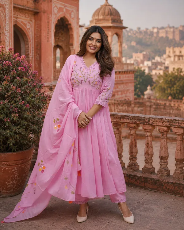Pink_Embroidered_Cotton_Kurta_and_Pant_Set_with_Dupatta