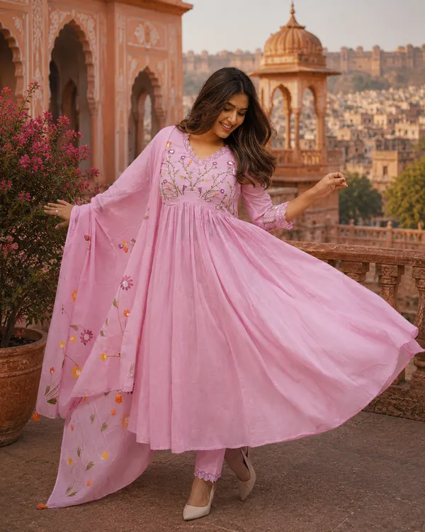 Pink_Embroidered_Cotton_Kurta_and_Pant_Set_with_Dupatta