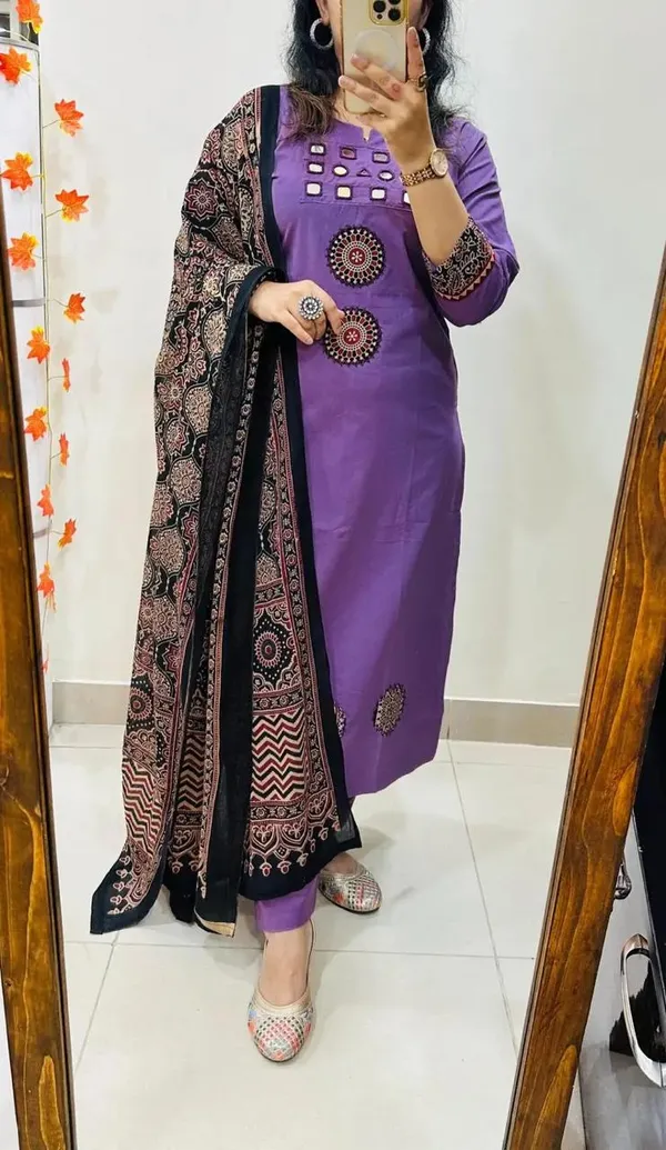 Purple_Kurta_Pant_Set_with_Printed_Dupatta_for_Women_|_Festive_Ethnic_Suit_Set