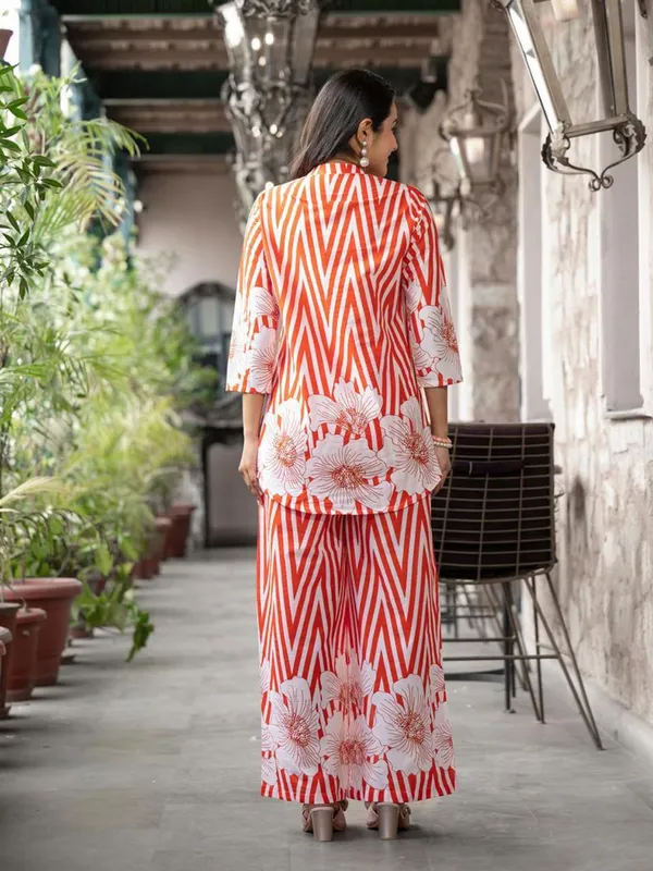 Women's_Orange_&_White_Floral_Printed_Co-Ord_Set